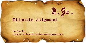 Milassin Zsigmond névjegykártya